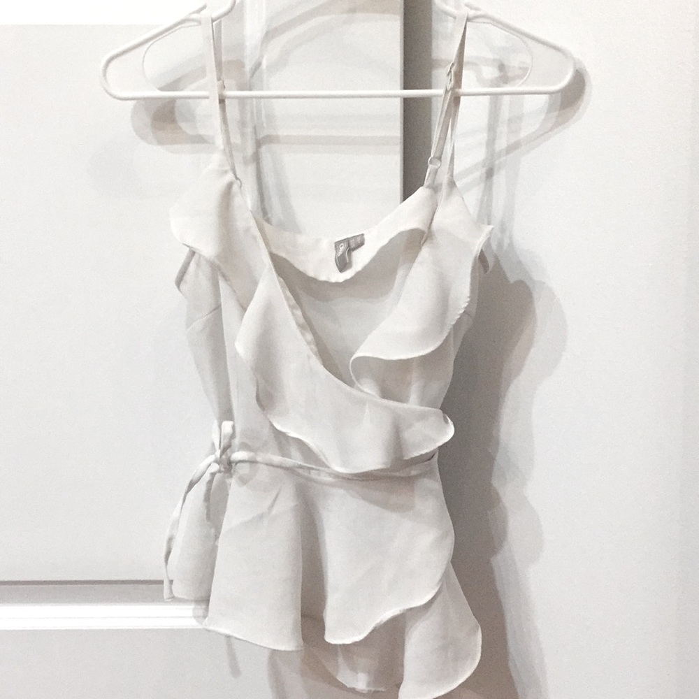White ASOS wrap top - Picture 3 of 4